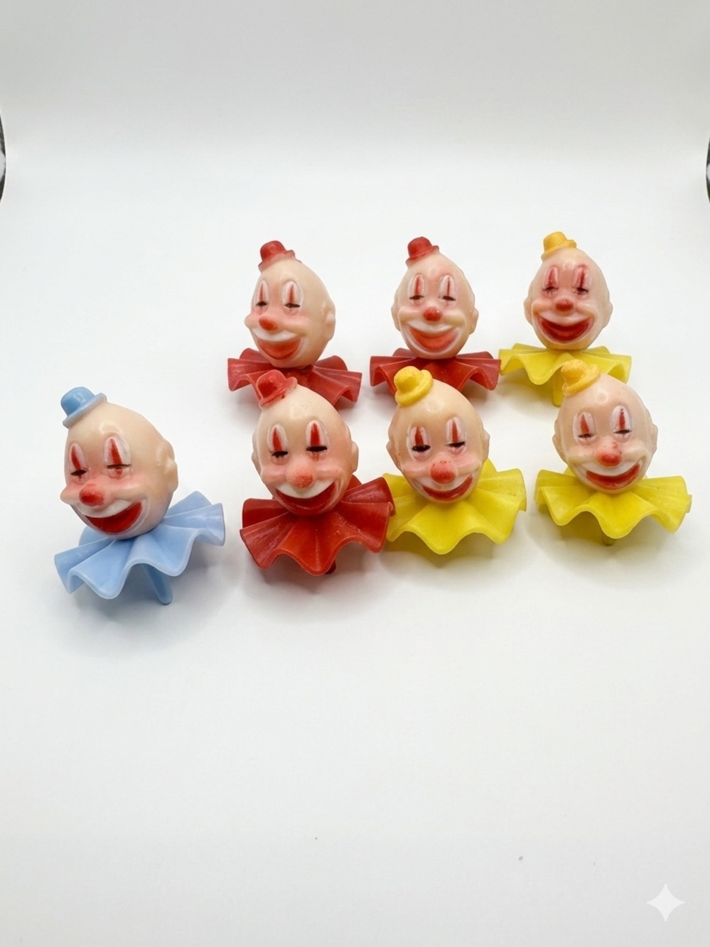 Vintage 1998 Wilton Derby Clown Decorative Cake Cupcake Picks Toppers